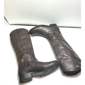 Frye Womens Melissa Button 2 Riding Boots Brown Leather Lined Knee High 6.5 B